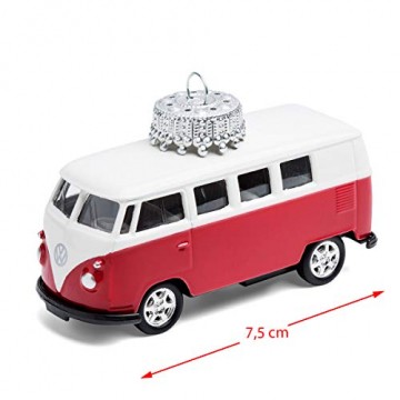 corpus delicti :: Christbaumschmuck aus Metall – die rollende Alternative zur Weihnachtskugel – VW Bus T1 Bulli (rot) - 4