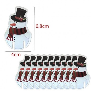 COSORO Weihnachten Tischdeko Kits-30 Fun Weihnachten Glas Dekorationen,6 Xmas Socken Bestecktasche Besteckhalter Taschen,6 Weinglas Charms Marker,1 Pack Xmas Confetti - 2