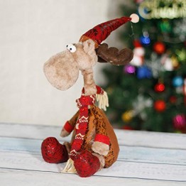 CQ&WL Weihnachtsschmuck Weihnachtselch Stofftier Weihnachtsfigur 15.7"/ 40cm - 1