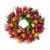 Cratone Türkranz Wandkranz Deko Kranz Tulpe handgefertigte Kunstblumendeko für Zuhause Parties Weihnachten Türen Hochzeiten Dekor (Rot) - 4