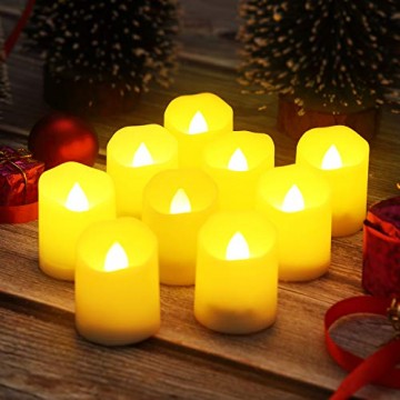 Criacr 9er Led Kerzen mit Fernbedienung, Flammenlose Kerzen mit Timerfunktion, elektrische teelichter, 3 Modi, Batteriebetriebene Kerzen für Weihnachtsdeko, Hochzeit, Geburtstags Party ( Warmweiß ) - 8