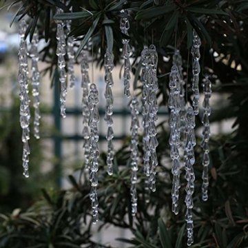 DAHI Christbaumschmuck eiszapfen Anhänger 25 Stück - Acryl eiszapfen deko weihnachtenbaum Anhänger (eiszapfen 25pcs) - 1