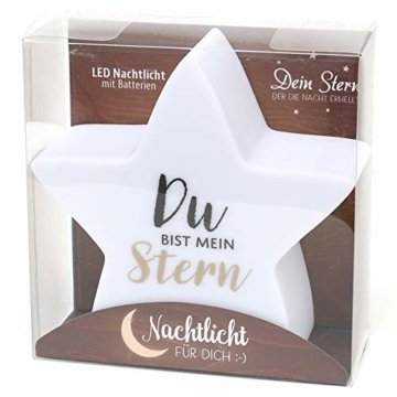 Dekohelden24 LED Nachtlicht, Du bist Mein Stern, L/B/H: 13 x 5,5 x 13 cm - 3