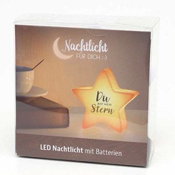 Dekohelden24 LED Nachtlicht, Du bist Mein Stern, L/B/H: 13 x 5,5 x 13 cm - 6