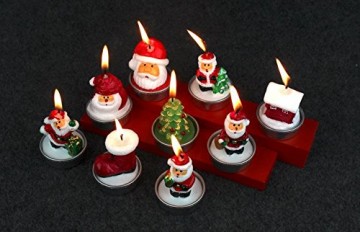 Demarkt Weihnachtsfiguren Kerzen Teelicht Weihnachten Party Dekoration 16 * 4 * 5CM - 2