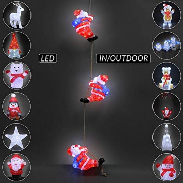 Deuba LED Acryl Figur Weihnachtsdeko Beleuchtung Weihnachten Hirsch Indoor Outdoor - 2