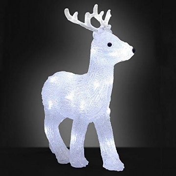 Deuba LED Acryl Figur Weihnachtsdeko Beleuchtung Weihnachten Hirsch Indoor Outdoor - 1