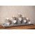 dszapaci Teelichthalter-Set auf Holz-Tablett Weihnachten Tischdekoration Weihnachtsdekoration innen Tischdeko Landhausstil Wohnzimmer-Tisch (Nr.1) - 2