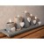 dszapaci Teelichthalter-Set auf Holz-Tablett Weihnachten Tischdekoration Weihnachtsdekoration innen Tischdeko Landhausstil Wohnzimmer-Tisch (Nr.1) - 4