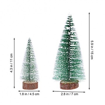 FENICAL Mini Weihnachtsbaum Künstlicher Weihnachtsbaum Christbaum Grün Tannenbaum künstliche Tanne 6pcs - 2