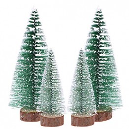 FENICAL Mini Weihnachtsbaum Künstlicher Weihnachtsbaum Christbaum Grün Tannenbaum künstliche Tanne 6pcs - 1