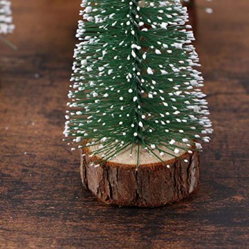 FENICAL Mini Weihnachtsbaum Künstlicher Weihnachtsbaum Christbaum Grün Tannenbaum künstliche Tanne 6pcs - 5