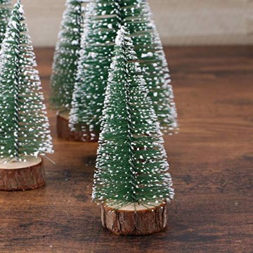 FENICAL Mini Weihnachtsbaum Künstlicher Weihnachtsbaum Christbaum Grün Tannenbaum künstliche Tanne 6pcs - 6