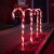 Festive Lights - 4er Set – beleuchtete Zuckerstangen Dekoration – 40 LEDs – strombetrieben - für Außen & Innen - 3