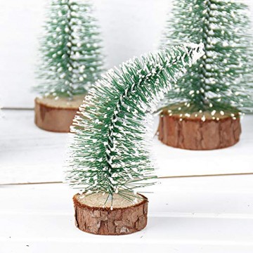 FLOFIA 8 TLG. 3 Größe Mini Weihnachtsbaum Künstlich Miniatur Tannenbaum Grün Mini Christbaum Tree Klein Weihnachtsdeko Figuren 10/15 / 20 cm - 5