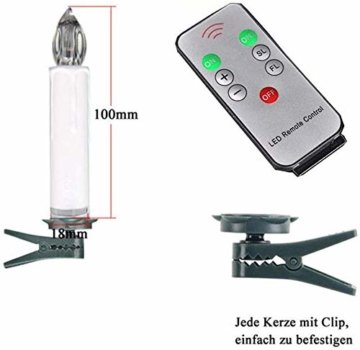 Froadp LED Kerzen 30 Stück mit Fernbedienung und Batterien Warmweiß LED Weihnachtskerzen Weinachten für Weihnachtsbaum, Weihnachtsdeko, Hochzeitsdeko - 2