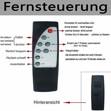 Froadp LED Kerzen Weihnachtskerzen Kabellos 30 Stück mit Fernbedienung, Timer und Batterien - Bunt RGB + Warmweiß 2 Modi Weihnachtsbaum Lichterkette Weihnachtsdeko Mini Christbaumkerzen - 2