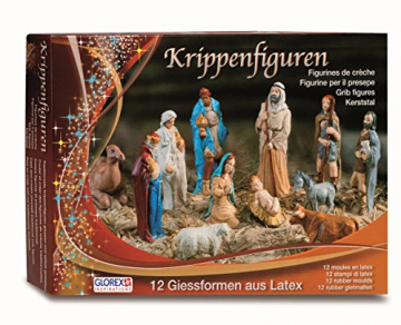 Glorex Latex Krippenfiguren Set, Andere, Mehrfarbig, 31 x 22 x 6,5 cm - 