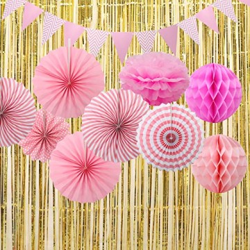 GoMaihe 6 Stück Lametta Vorhänge, Folie Fransen Vorhang Schimmer, Metallic Tinsel Vorhänge, Hintergrund Fringe Glitzervorhänge für Party Hochzeit Geburtstags Fotobooth Türvorhang Deko, MEHRWEG - 5