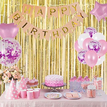 GoMaihe 6 Stück Lametta Vorhänge, Folie Fransen Vorhang Schimmer, Metallic Tinsel Vorhänge, Hintergrund Fringe Glitzervorhänge für Party Hochzeit Geburtstags Fotobooth Türvorhang Deko, MEHRWEG - 6