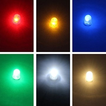 GutReise 10pcs E10 3V spot led birne lampen warm weiß + 10pcs e10 basis (3 v, Warm - weiß) - 2