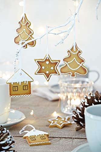 HEITMANN DECO Christbaumschmuck Lebkuchen mit Zuckerguss - Verschiedene Motive Weihnachtsdeko - 6-teilig - 3