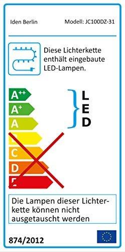 Idena 31814 LED Tannengirlande mit 100 LED warm weiß, ca. 25 cm x 5 m (ohne Draht) - 2