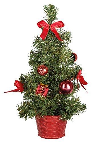 Idena 8582154 - Deko Tannenbaum mit 10 LED warm weiß, mit 6 Stunden Timer Funktion, Batterie betrieben, für Weihnachten, Advent, als Stimmungslicht, Christbaum, ca. 35 cm - 2