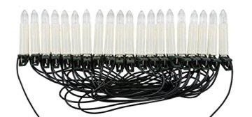 Idena 8582177 - LED Kerzenlichterkette mit 20 LED in warm weiß, 20 Kerzen mit Klemmen, perfekt für den Weihnachtsbaum, ca. 11 m - 7