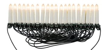 Idena 8582177 - LED Kerzenlichterkette mit 20 LED in warm weiß, 20 Kerzen mit Klemmen, perfekt für den Weihnachtsbaum, ca. 11 m - 9