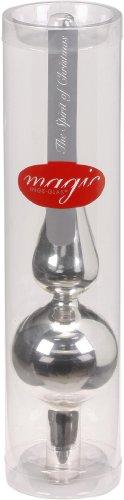 Inge-glas 10000C225 Baumspitze 26 cm, 1 Stück, Silber Glanz - 