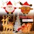 JFZCBXD Weihnachtsmann-Figur, bunter LED-Licht singt Christmas Song glühenden Licht Plüsch Weihnachtsmann gefüllter Puppe Spielzeug Schöne Geschenke für Kinder,Glowingmoose,35cm0.45KG - 2