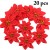 JUSTDOLIFE Weihnachtsstern Roter Samt Dekorative Künstliche Blumen für Weihnachten - 1