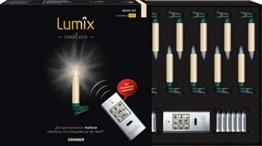 KRINNER Lumix LUMIX Elfenbein KRINNER LUMIIX Superlight Mini kabellose Power LED Christbaumkerzen 12er Basis-Set (Outdoor IP44), ABS Kunststoff, 1.5 x 1.5 x 9 cm - 1