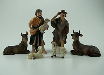 Krippe, Johanneskrippe, 12tlg, Höhe 10cm, handbemalen - 4