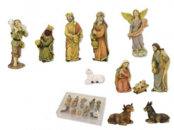 Krippenfigurenset, 11-tlg. Set, für 6cm Figuren - 