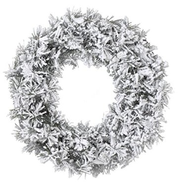 Künstlicher Dekokranz "Snowy Toronto" grün, weiß beschneit - Durchmesser 35 cm - 1