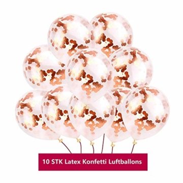 KYONANO Lametta Vorhänge, 6 STK Metallic Tinsel Vorhänge (1m x 2m) mit 10 STK Latex Konfetti Luftballon, metallischer Glanz Fransenvorhang, Glitzervorhang für Weihnachtsdeko Party Rosegold(16er/Set) … - 6