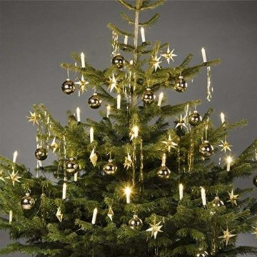 LARS360 LED Kerzen Weihnachts Kerzen Kabellos mit Fernbedienung Christbaumkerzen Flammenlose Lichterkette Kerzen für Weihnachtsbaum, Weihnachtsdeko, Feiertag - 40 Stück Warmweiß Weihnachtskerzen - 2