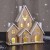 LED Holz Haus beleuchtet - Tischdeko mit 6 Lichtern - Weihnachtsdeko Fensterdeko - 1