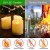 LED Kerzen, synmixx 12 LED Flammenlose Teelichter Flackern Kerzen mit Fernbedienung, Timerfunktion, Dimmbar, Elektrische Kerze Lichter für Weihnachtsdeko, Party, Geburtstags (Warmweiß) - 4