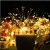 LED Lichterkette, Queta Lichtkette mit Fernbedienung Outdoor Weihnachtslichterkette Batteriebetrieben, explodierendes Feuerwerk, Warmweiß (120 Lichter) - 2