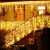 LED Lichtervorhang, LED Lichterkette, 216 LED 5M Eisregen/Eiszapfen Lichterkette, LED String Licht, Lichterkettenvorhang, Weihnachtsbeleuchtung, Weihnachtsdeko Christmas INNEN und AUSSEN, Warmweiß - 1