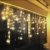 LED Lichtervorhang, LED Lichterkette, WeihnachtenBeleuchtung, 93 LED Lichterkettenvorhang, Lang Schneeflocke LED String Licht, EU Stecker, Innen/Außen, Weihnachtsdeko Christmas, Warmweiß 3.5 * 0.8M - 1