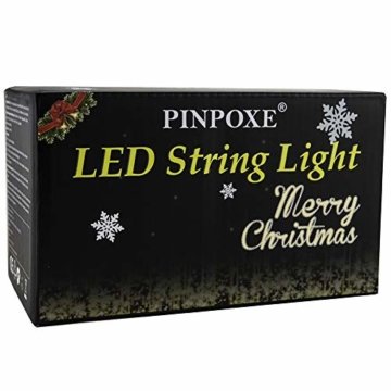 LED Lichtervorhang, LED Lichterkette, WeihnachtenBeleuchtung, 93 LED Lichterkettenvorhang, Lang Schneeflocke LED String Licht, EU Stecker, Innen/Außen, Weihnachtsdeko Christmas, Warmweiß 3.5 * 0.8M - 8