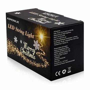 LED Lichtervorhang Lichter, LED Lichterkette, Weihnachtsbeleuchtung, 93er LED Lichtervorhang Lang Schneeflocke LED String Licht, Innen/Außen Weihnachtsdeko Deko Christmas 3.5 x 0.8 m - 4