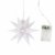 LED-Stern, batteriebetrieben, Ø12cm | Timer-Funktion: 6 Stunden AN | 18 Stunden AUS | Kabellänge: 1,5m | mit 18 Strahlen & 2 LED-Lichtern in Warmweiß | Fenster-Deko zu Weihnachten (Weiß | 3 Stück) - 2