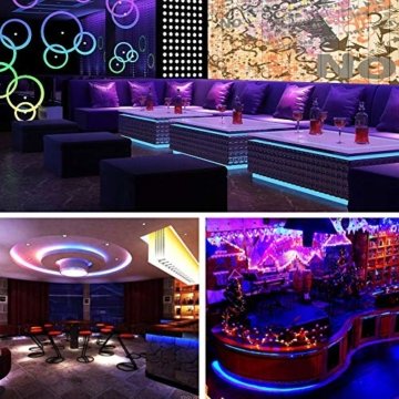 LED Streifen 10M, VOYOMO LED Strips RGB 300LEDs SMD5050, 20 Farben mit 44 Tasten IR-Fernbedienung, 12V 5A Netzteil IP65 Wasserdicht für Beleuchtung Deko, Küche, Terrasse, Party und ganzes Haus - 2