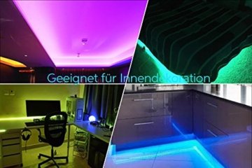 LED Strip RGB 5m LED Licht Streifen SMD 5050 Leds mit Netzteil, Fernbedienung Led stripes Lichtband Leiste Band Beleuchtung,MEHRWEG - 2