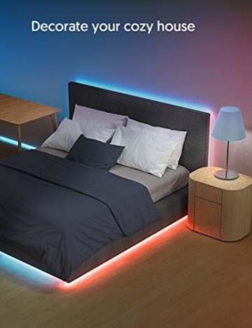 LED Strip RGB 5m, TECKIN 5050 RGB LED Streifen Lichtband Selbstklebend mit Fernbedienung und Netzteil LED lichterkette für die Innenbeleuchtung Küchenbett Flexible Beleuchtungsstreifen von Bar - 2